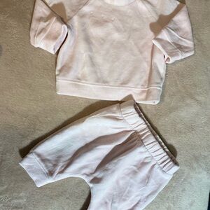 Pink Baby Sweatshirt and Pants Set
